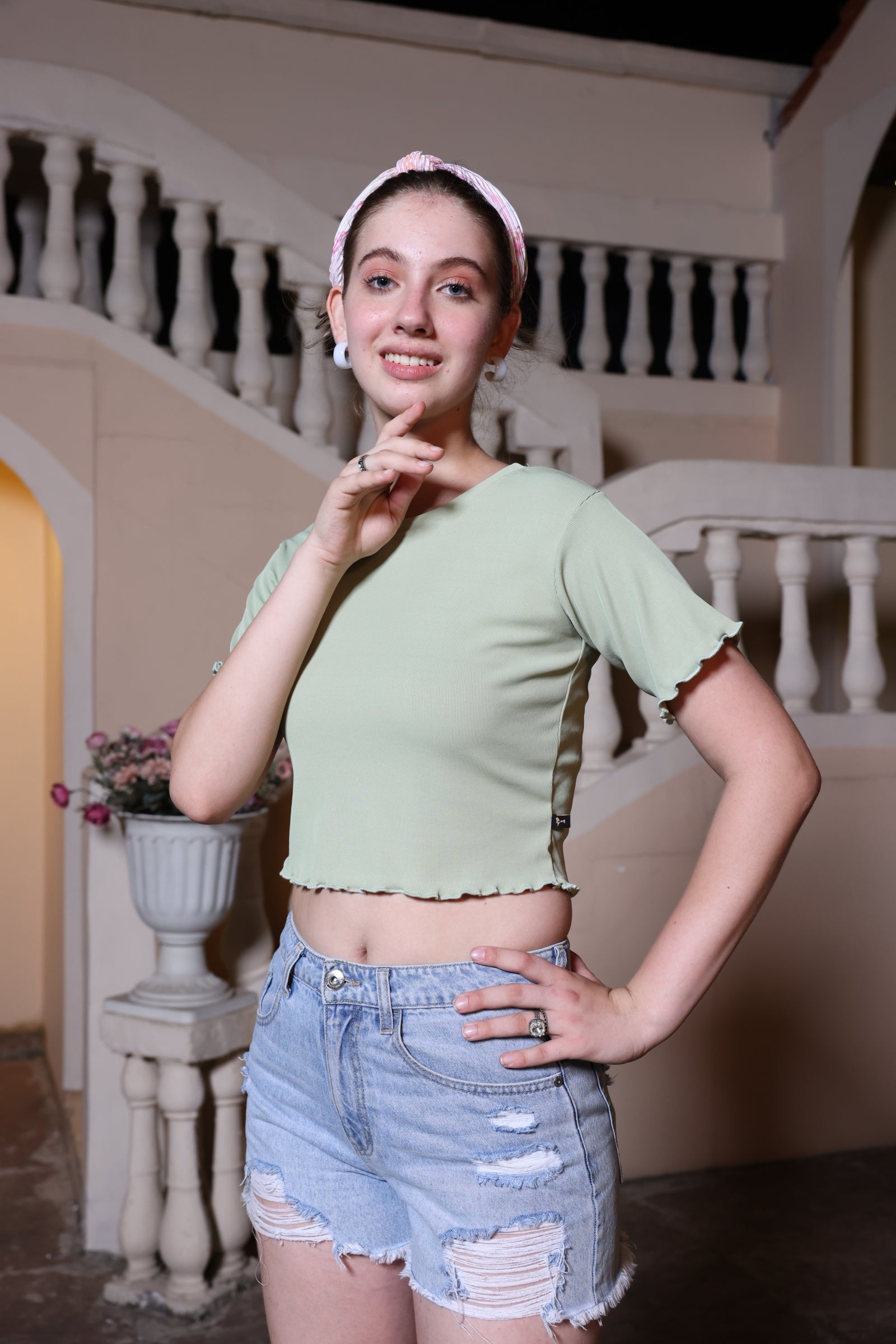 Ribbed Crop Tee | Slim Fit Crop Top For Women