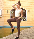 Women’s Comfy Pants | Everyday Cotton Blend Pants | Relaxed Fit & Versatile Activewear | Brown