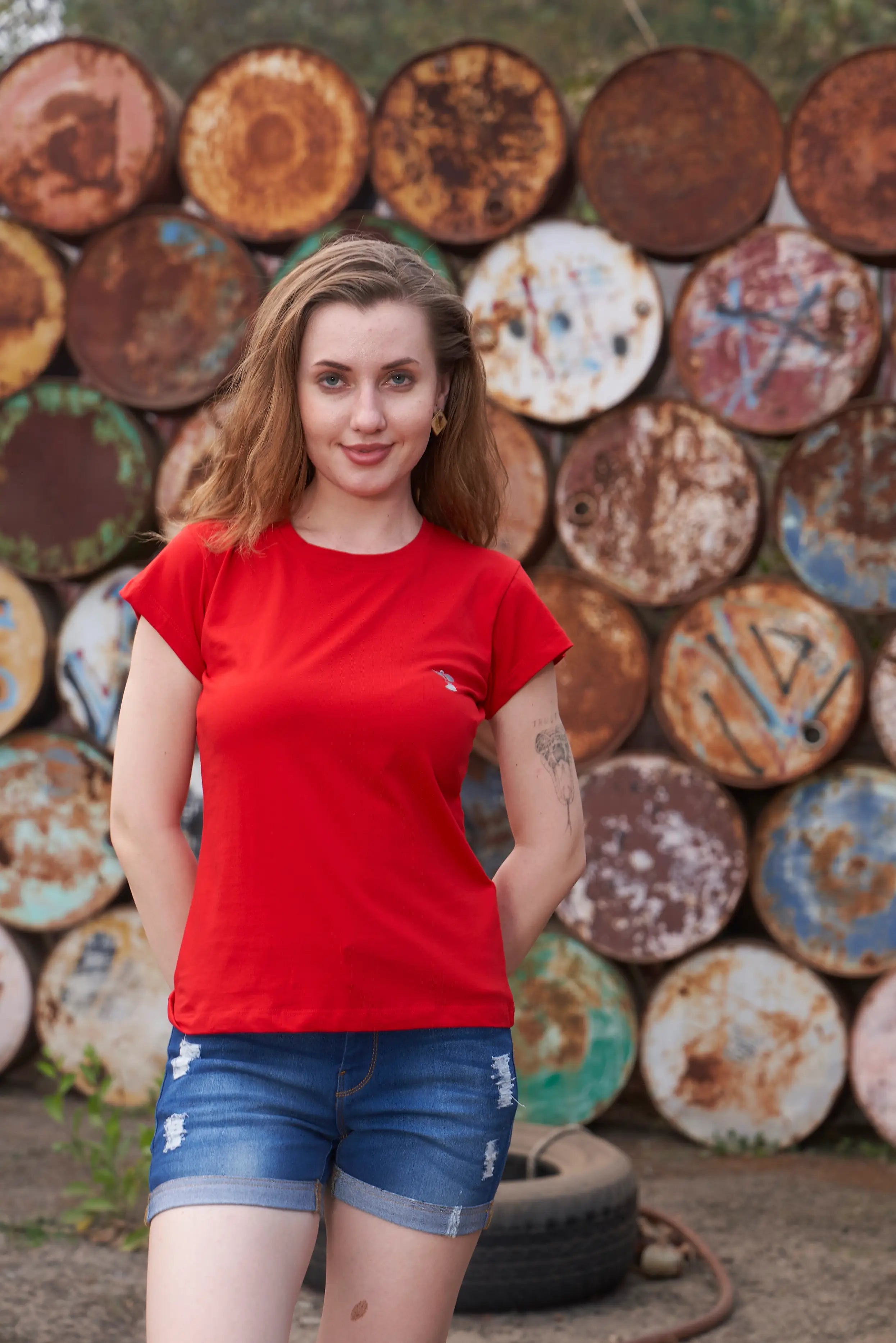 Lightweight Lycra T-Shirt for Women | Stretchable Fit