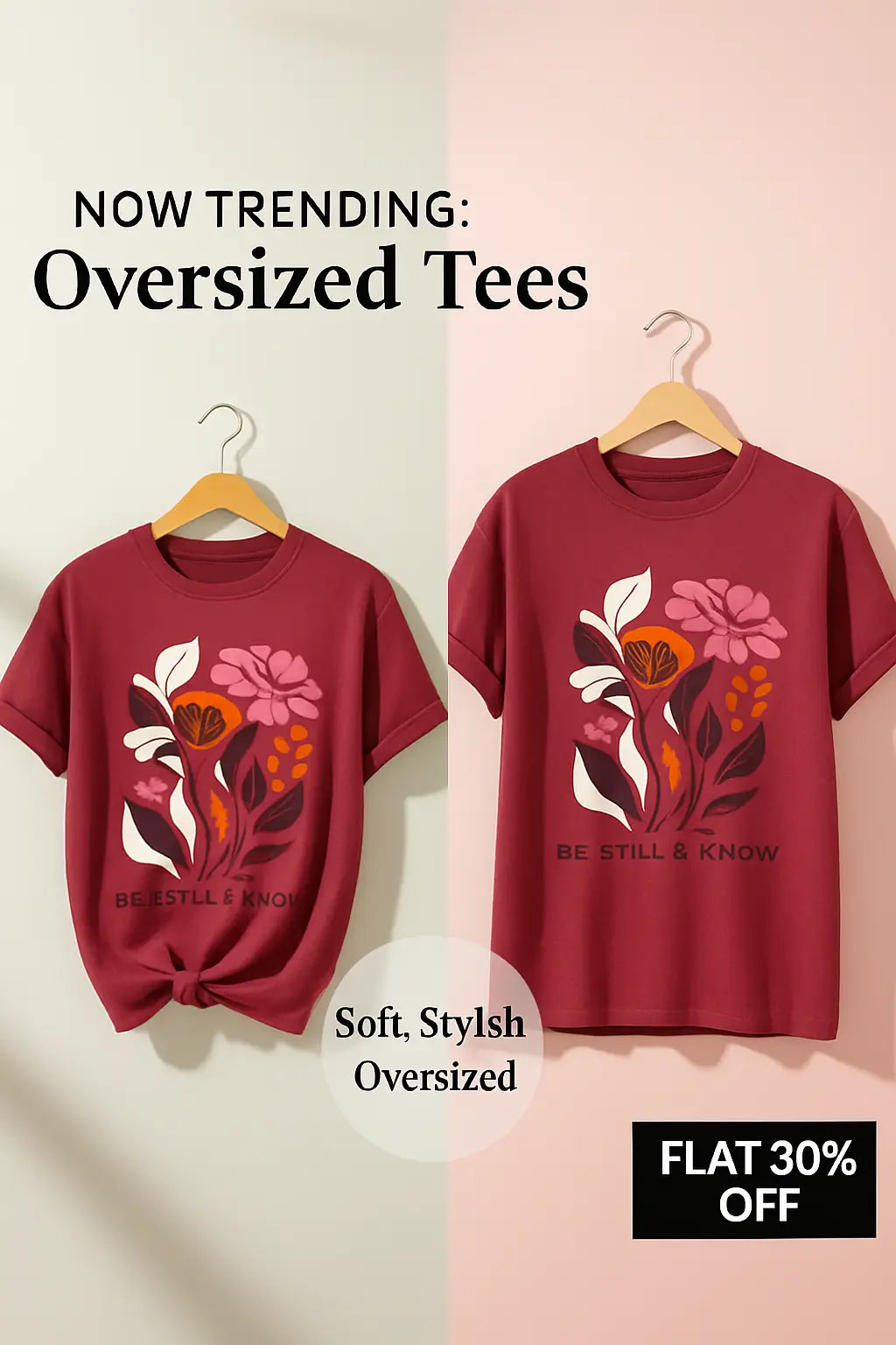 Loose Fit T-Shirt for Women | Oversized Baggy T-Shirt