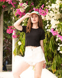 Ribbed Crop Tee | Slim Fit Crop Top For Women