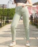 Women's Trouser Pants | Cotton Pant Half-Elasticated Waist Regular Slim Fit Trouser