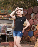 Lightweight Lycra T-Shirt for Women | Stretchable Fit