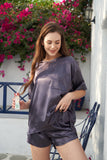 Satin Night Shorts Set Women