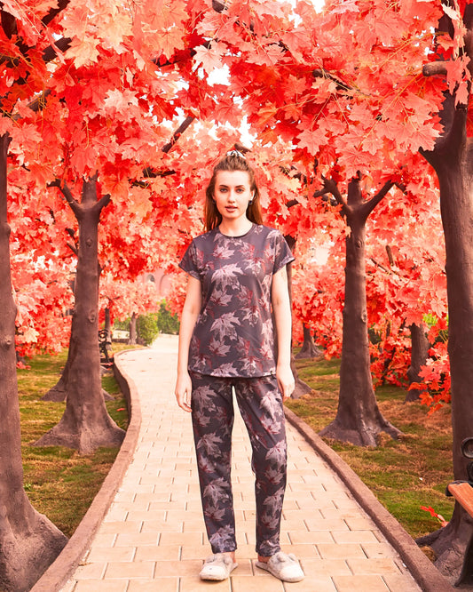 T Shirt Night Suit | Cord Set For Women