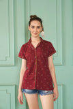 Night Shirt | Sleep Shirt with Fun Prints | Red