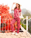 T Shirt Night Suit | Cord Set For Women